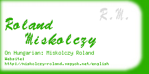 roland miskolczy business card